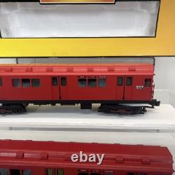 MTH RailKing 30-2727-3 MTA Red R-12 Non-Powered 2-Car Subway Add On Set O Used