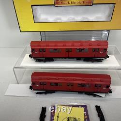 MTH RailKing 30-2727-3 MTA Red R-12 Non-Powered 2-Car Subway Add On Set O Used