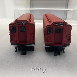 MTH RailKing 30-2727-3 MTA Red R-12 Non-Powered 2-Car Subway Add On Set O Used