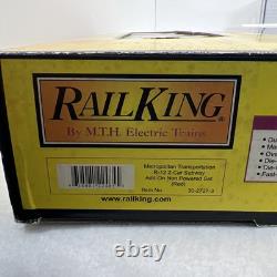 MTH RailKing 30-2727-3 MTA Red R-12 Non-Powered 2-Car Subway Add On Set O Used