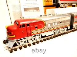 MTH Railking Santa-Fe F-3 Dual Motored Diesel & Three Passenger Cars-Protosounds