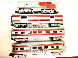 MTH Railking Santa-Fe F-3 Dual Motored Diesel & Three Passenger Cars-Protosounds