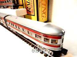 MTH Railking Santa-Fe F-3 Dual Motored Diesel & Three Passenger Cars-Protosounds