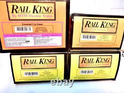 MTH Railking Santa-Fe F-3 Dual Motored Diesel & Three Passenger Cars-Protosounds