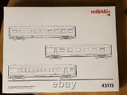 Marklin HO 43115 DB Express Train 3 Car add on set for TEE VT 11.5 37605 or 607