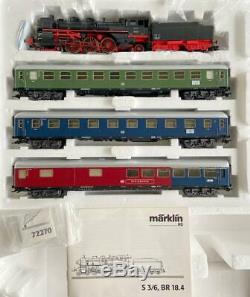 Märklin HO DB train set Br 18.4+3 Pax cars Digital Sound Test run only No Box