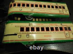 Marx M10005 Union Pacific Tin Train Set Locomotive & 7 Cars