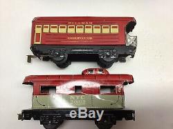 Marx Monon Tin Type Hoosier Line Train Set Windup Locomotive & 4 Cars, Track