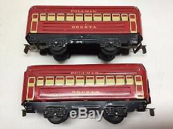 Marx Monon Tin Type Hoosier Line Train Set Windup Locomotive & 4 Cars, Track