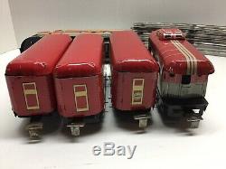 Marx Monon Tin Type Hoosier Line Train Set Windup Locomotive & 4 Cars, Track