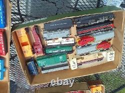 Marx Postwar HO Gauge Train 10 Locomotives Diesel Steam 45 Freight Cars Lot Set