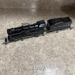 Marx Pressed Tin Wind Up Train Set 4 Cars, Track & Key Exceptional Condition