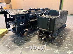 Marx Train RARE SIDE CYLINDER SMOKER 1666 Locomotive Engine & Tender RUNS SMOKES