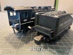 Marx Train RARE SIDE CYLINDER SMOKER 666 Locomotive Engine & Tender RUNS SMOKES