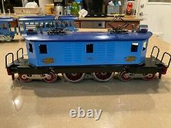 McCoy Standard Gauge Blue Train Set 5 cars and locomotive/engine