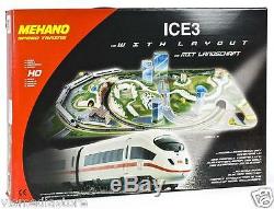 Mehano TGV ICE 3 With Scenic Layout 2 x Locomotives 2 Cars Starter Pack HO Train