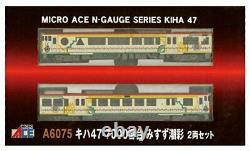 Micro Ace N scale KiHa 47-7000-series Misuzu Shiosai 2cars Set A6075 Model Train