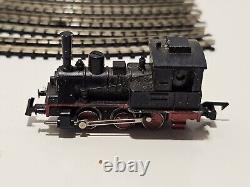 MiniTrix Electric Train Set #1902 Steam Engine Locomotive Freight Cars With Track