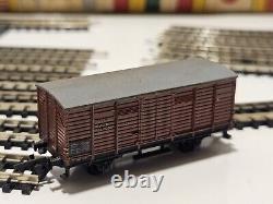 MiniTrix Electric Train Set #1902 Steam Engine Locomotive Freight Cars With Track