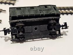 MiniTrix Electric Train Set #1902 Steam Engine Locomotive Freight Cars With Track