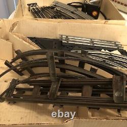 Mixed Model Train Set Lot With Transformer And O Tracks Locomotive Tender Train