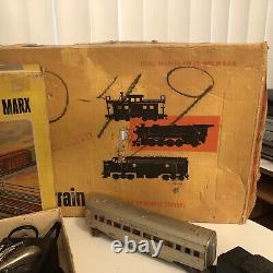 Mixed Model Train Set Lot With Transformer And O Tracks Locomotive Tender Train