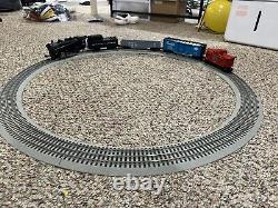 Model Train Set + 8 Metal Tracks and Engine + 4 Additional Cars Including Caboos