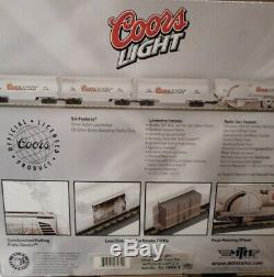 Mth Railking Coors Light Silver Bullet Beer Train Set & Tail Car Protosound 2.0
