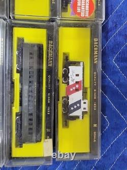 N Gauge Train Lot Bachman Spirit Of 76 Locomotive Engine 10 Cars