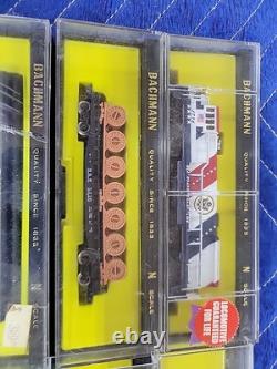 N Gauge Train Lot Bachman Spirit Of 76 Locomotive Engine 10 Cars
