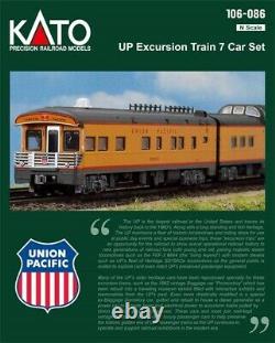 N Kato 106-086 UP Union Pacific Excursion Train 7-Car Set