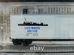 N Micro-Trains MTL 99321061 Battleship Row FTB Diesel & USS Ward Freight Car Set