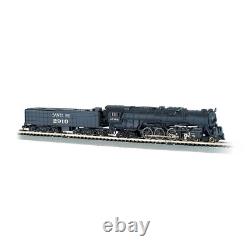 N Scale 68-Piece Electric Train Set with 4-8-4 Locomotive, Freight Cars, and Tra