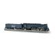 N Scale 68-piece Electric Train Set With 4-8-4 Locomotive, Freight Cars, And Tra