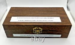 N Scale Arnold Krokodil Gold Plated Locomotive & 3 Freight Cars Custom Wood Case