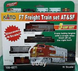 N Scale KATO F7 & (5)Car Freight Train Set AT&SF Item #KAT1066271