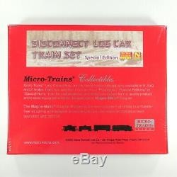 N Scale MICRO TRAINS 2-6-2 Steam Locomotive & Disconnect Log Car Train Set -RARE