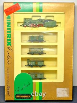 N Scale Minitrix 51 1029 Steam Locomotive with Tender And Freight Car Set RARE