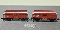 N Scale Minitrix 51 1070 DB BR217 Electric Loco & And 10 Freight Car Set RARE