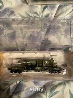 N Scale Pennsylvania F7 PRR Locomotive Box Cars Army Missile Caboose Train Set 5