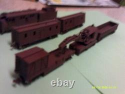 N597 N Scale 7 Car Work Train Includes Crane & Rotary Snow Blower Built From Kit