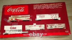 NEW HO ATHEARN COCA COLA Train SET LOCOMOTIVE & 4 Cars & Track 1/87 Scale