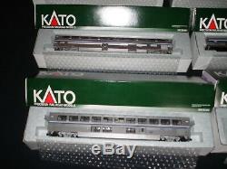 New Kato Amtrak HO Scale Phase IV b Train Car Set with GE P42 Vb #91 Engine