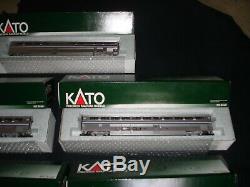 New Kato Amtrak HO Scale Phase IV b Train Car Set with GE P42 Vb #91 Engine