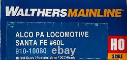 New Santa Fe Train Walthers Alco PA Standard DC, DCC Ready, +7 Passenger Cars