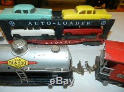 Old Lionel Train Set with 8 Trains Tender 265-E Vanderbilt Crane Car Hauler & More