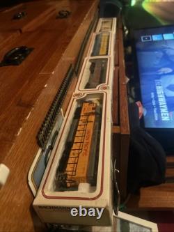 Old school train with train cars