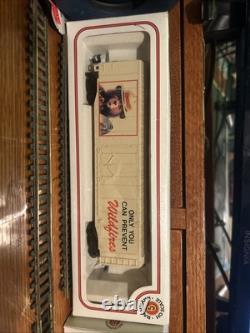 Old school train with train cars