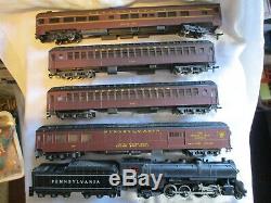 P. R. R. Rivarossi 4 Car Passenger Train Heavy 2-8-2 Metal Mantua Steam Locomot