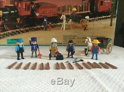 Playmobil Western Train Set 4034 & Additional Western Rail Cars 4120, 4121, 4122